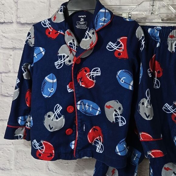 Carter's Baby 2-Piece Flannel Pajama Soft Sleep Set Toddler Boys Sleep wear PJs - Picture 2 of 11